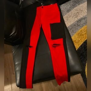 Men black and Red Pants